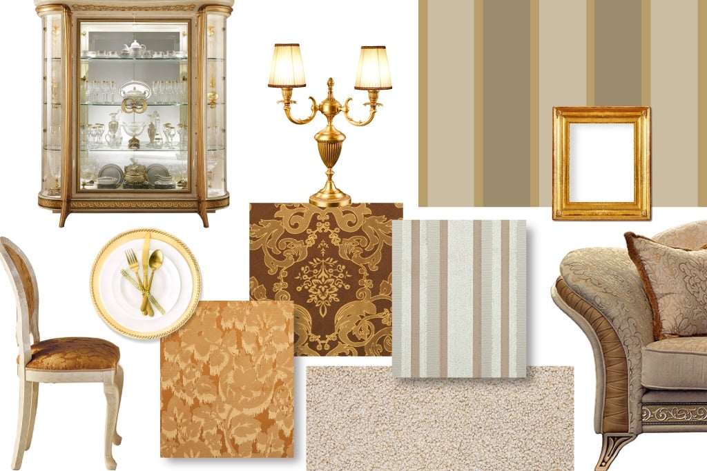 Classic interior moodboard: Melodia collection Arredoclassic