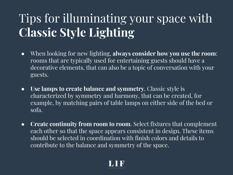 classic lighting design-tips