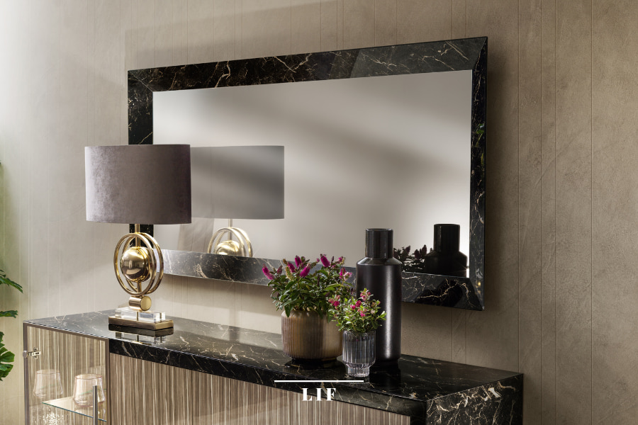 Ideas for a unique living room wall decor: Luce Dark collection