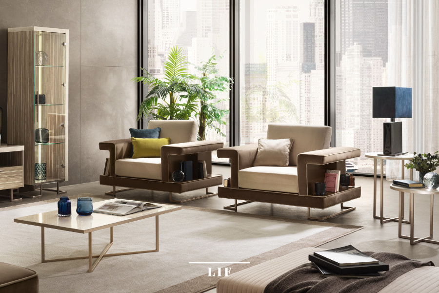 Luxury living room furniture: Luce light collection